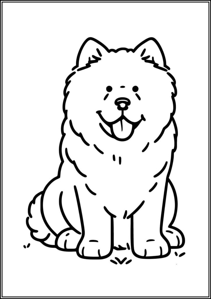 Printable Chow Chow Dog Coloring - TotalColoring.Com