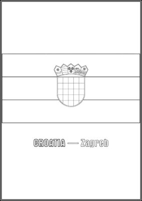 Printable Croatia Flag Coloring - TotalColoring.Com