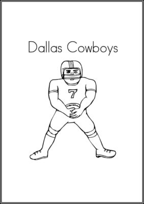 Printable Dallas Cowboys Player Coloring - TotalColoring.Com