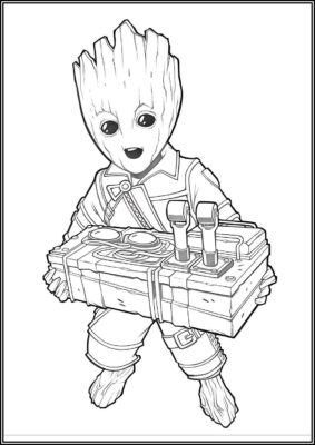 Printable Groot Coloring - TotalColoring.Com