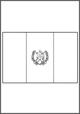 Printable Guatemala Flag Coloring - TotalColoring.Com