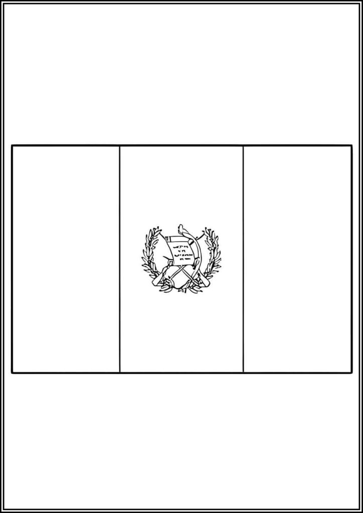 Printable Guatemala Flag Coloring - TotalColoring.Com