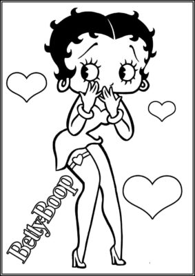 Printable Pretty Betty Boop Coloring - TotalColoring.Com