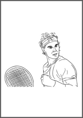 Printable Rafael Nadal Coloring - TotalColoring.Com