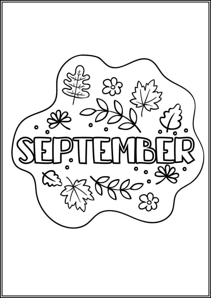 Printable September Image Coloring - TotalColoring.Com