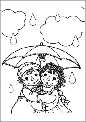 Raggedy Ann And Andy Printable Coloring - TotalColoring.Com