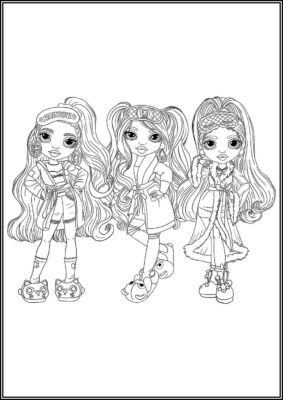 Rainbow High Girls Coloring - TotalColoring.Com