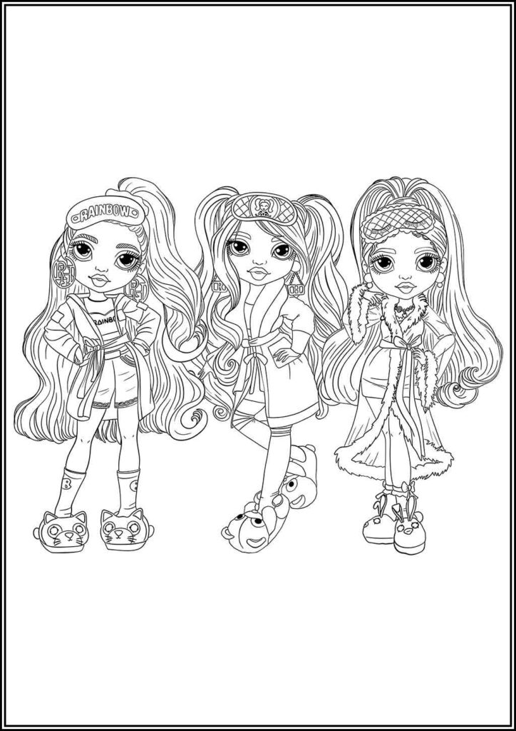 Rainbow High Girls Coloring - TotalColoring.Com