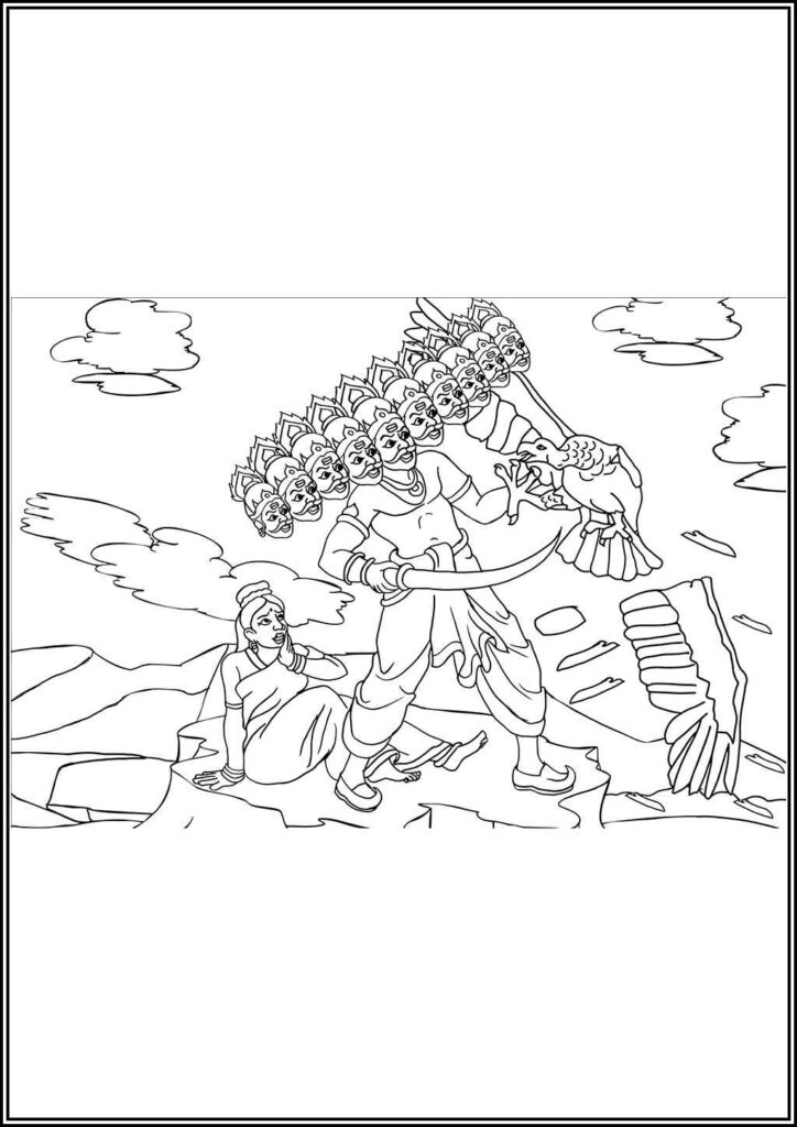 Ravana To Print Coloring - TotalColoring.Com