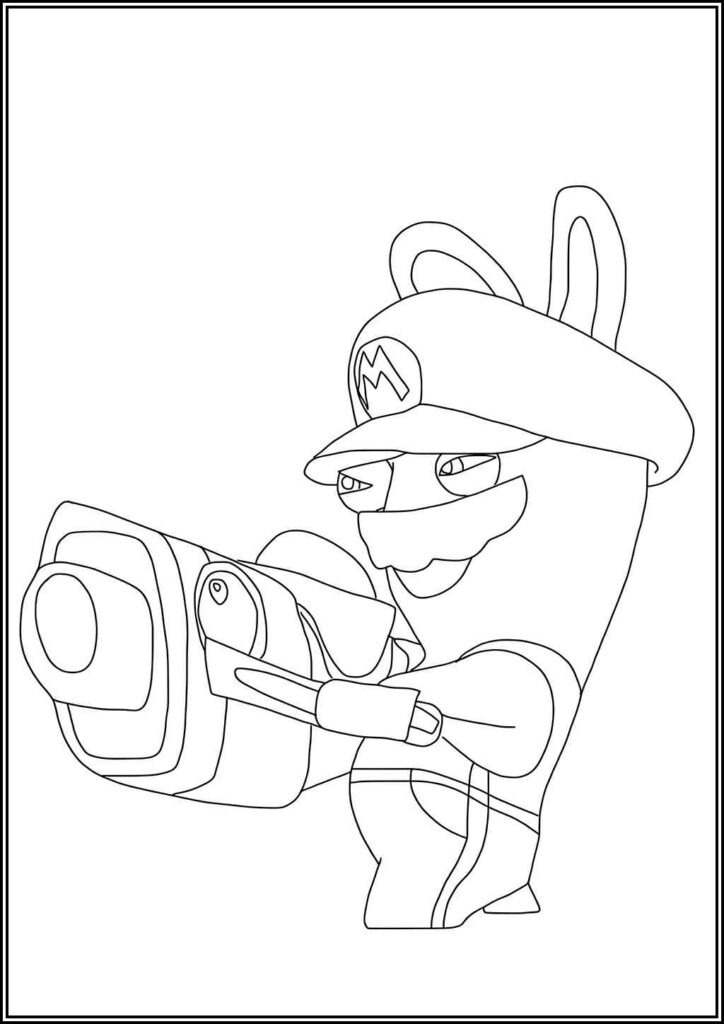 Raving Rabbids Mario Coloring - TotalColoring.Com