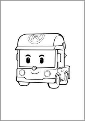 Rody From Robocar Poli Coloring - TotalColoring.Com