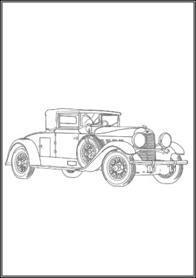 Rolls Royce Retro Car Coloring - TotalColoring.Com