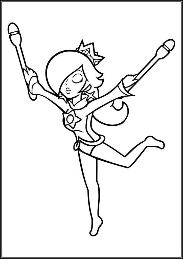 Rosalina Free Printable Coloring - TotalColoring.Com