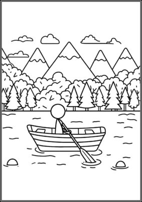 Rowing Free Printable Coloring - TotalColoring.Com