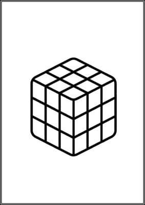 Rubiks Cube Printable For Kids Coloring - TotalColoring.Com