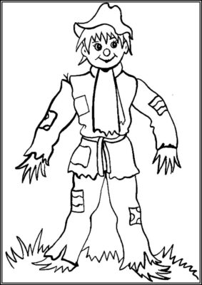 Scarecrow Boy Coloring - TotalColoring.Com