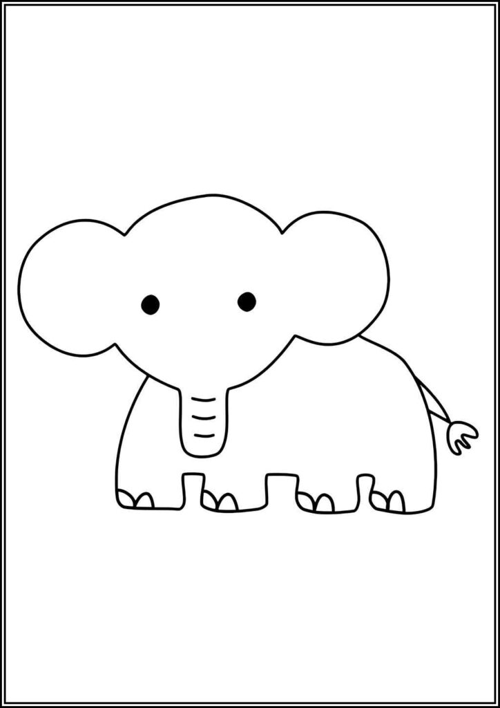 Simple Elephant Coloring - TotalColoring.Com