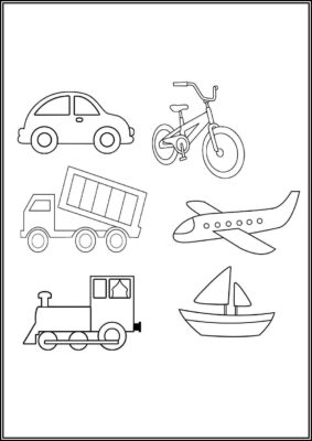 Simple Vehicles Coloring - TotalColoring.Com