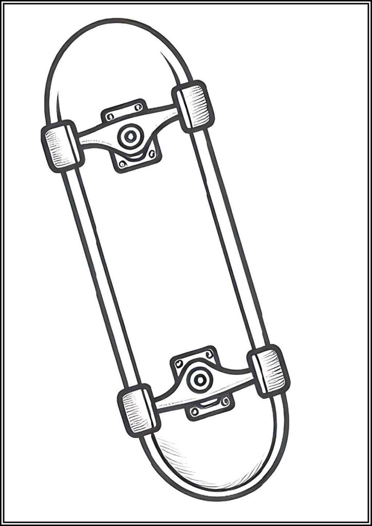 Skateboard For Free Coloring - TotalColoring.Com