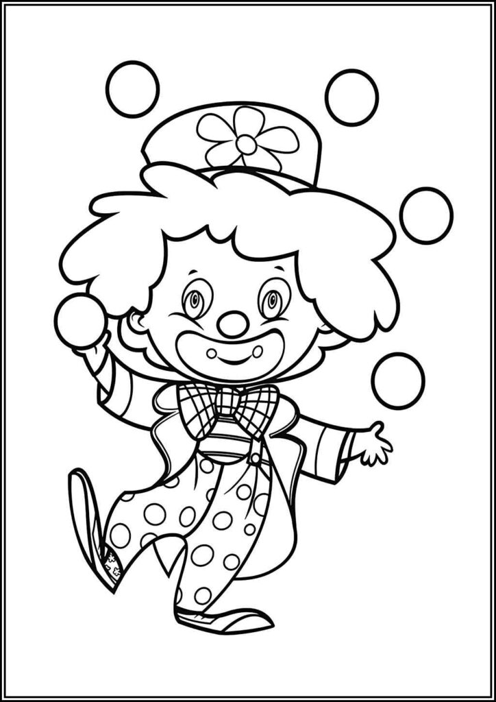 Smiling Clown Coloring - TotalColoring.Com