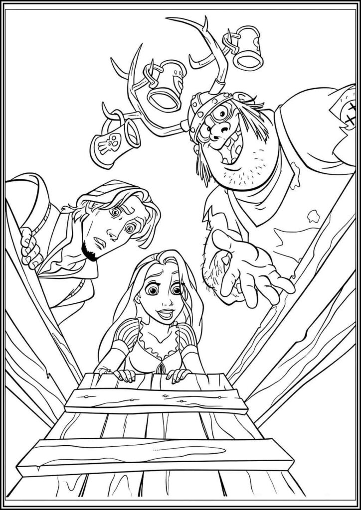 Surprised Rapunzel Coloring - TotalColoring.Com