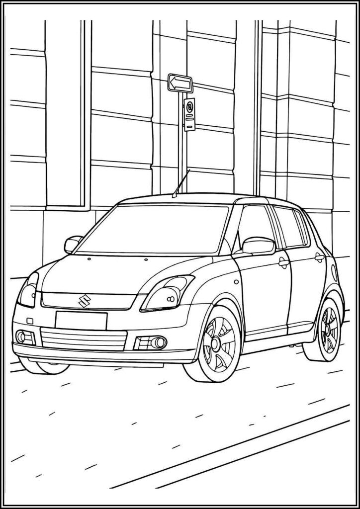 Suzuki Car Free Printable Coloring - TotalColoring.Com