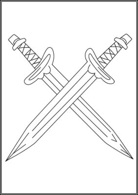 Swords Image Coloring - TotalColoring.Com