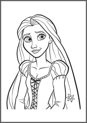 Tangled Princess Rapunzel Coloring - TotalColoring.Com