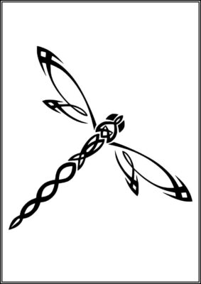 Tattoo Dragonfly Coloring - TotalColoring.Com