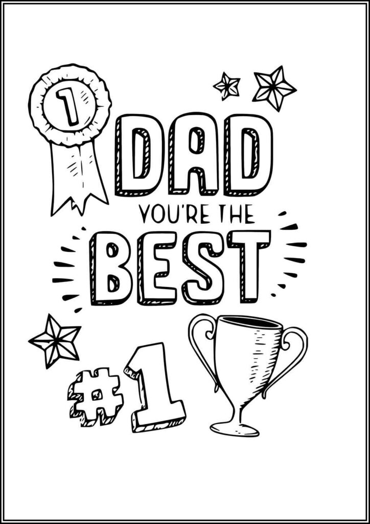 The Best Dad Coloring - TotalColoring.Com