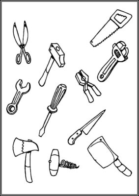 Tools Free Printable Coloring - TotalColoring.Com