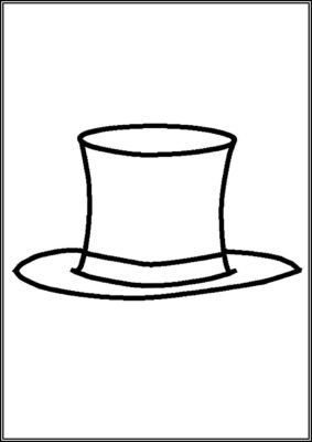 Top Hat Printable For Kids Coloring - TotalColoring.Com