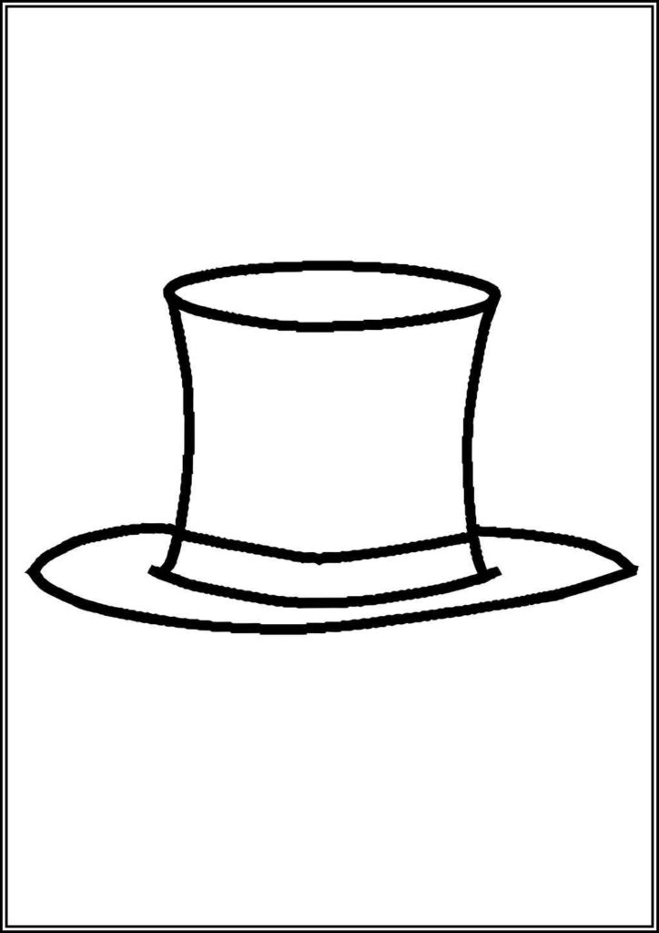 Top Hat Printable For Kids Coloring - TotalColoring.Com