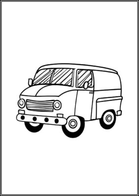 Van To Print Coloring - TotalColoring.Com