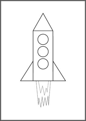 Very Easy Rocket Coloring - TotalColoring.Com