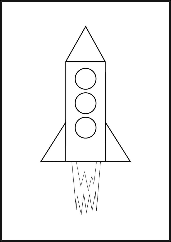 Very Easy Rocket Coloring - TotalColoring.Com