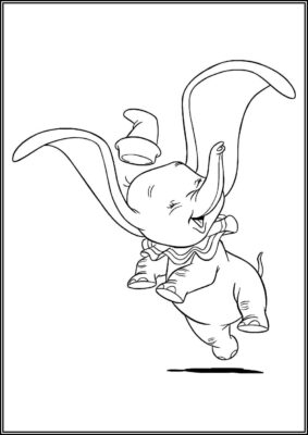 Very Happy Dumbo Coloring - TotalColoring.Com