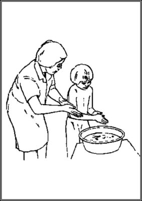 Washing Hands Image Coloring - TotalColoring.Com