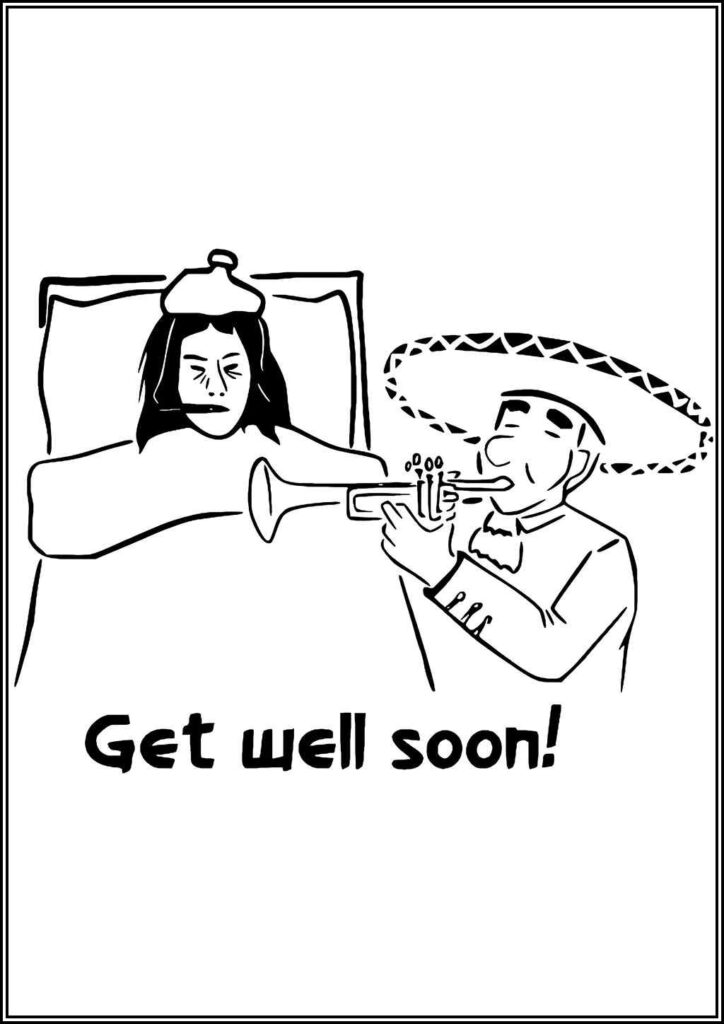 Wishes Get Well Soon Coloring - TotalColoring.Com