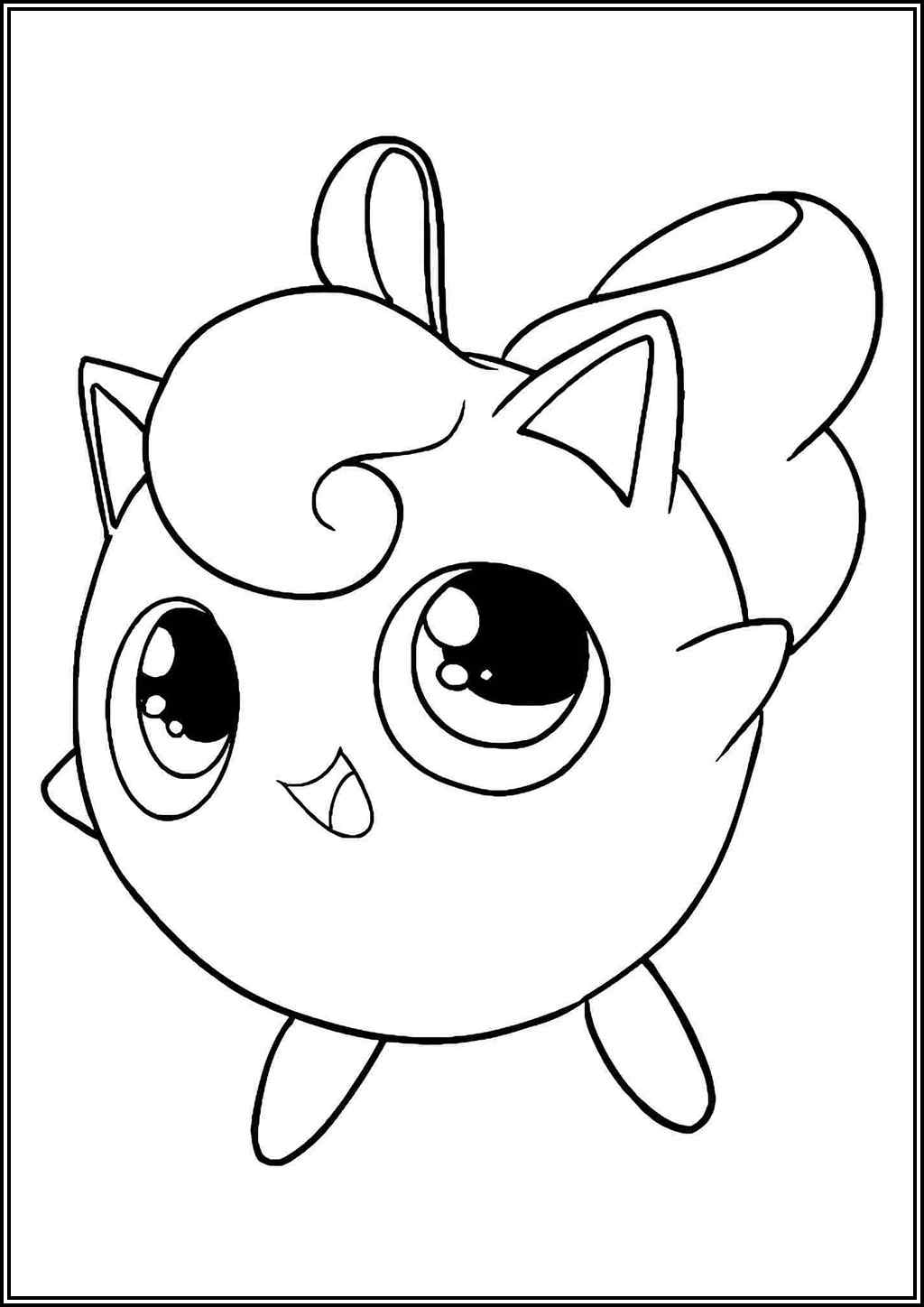 Jigglypuff coloring pages (Free printable PDF)