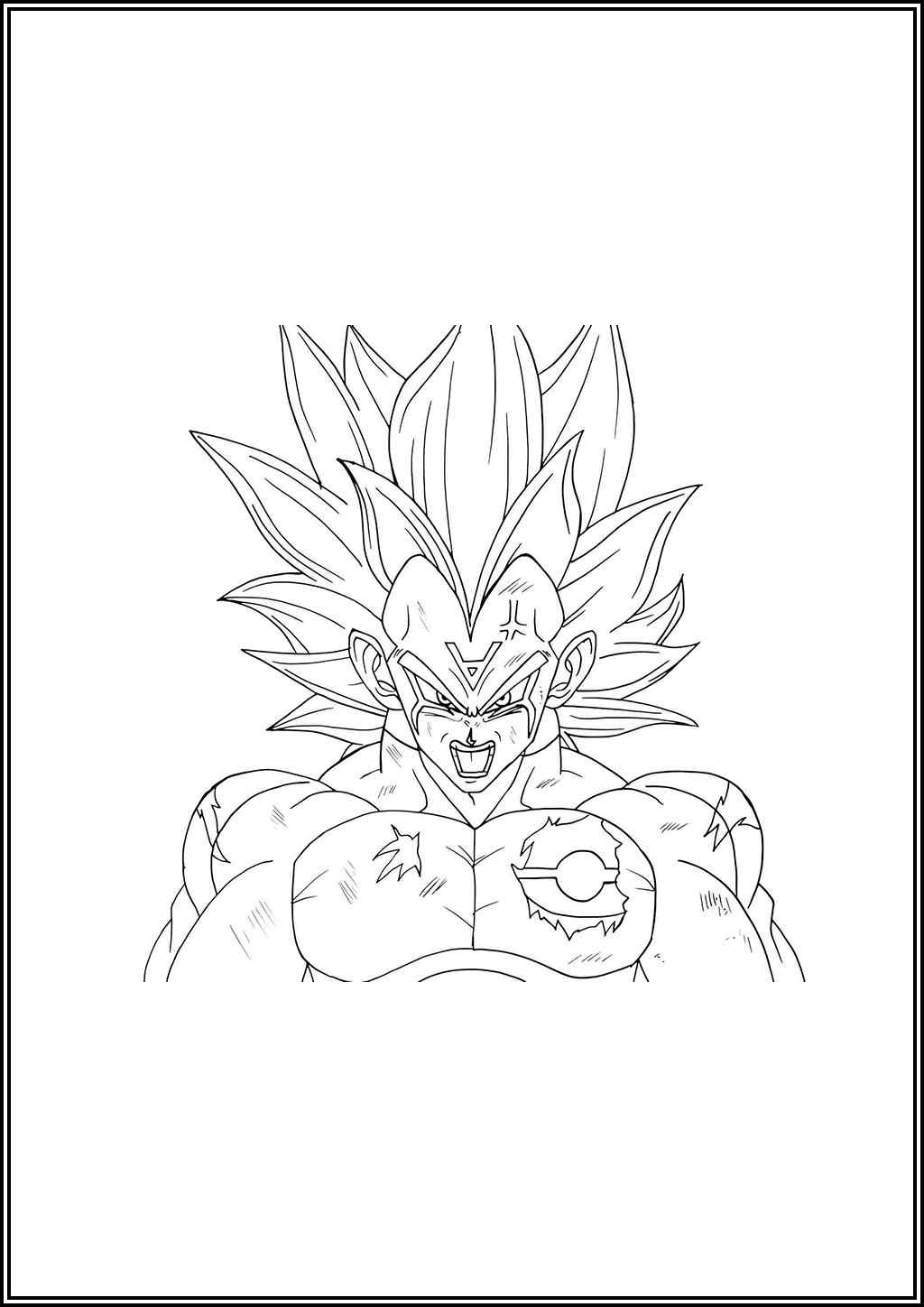 Vegeta coloring pages (Free printable PDF) - TotalColoring.com