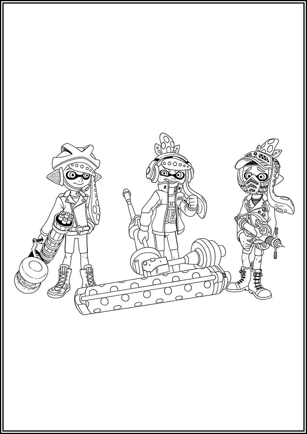 Splatoon coloring pages (Free printable PDF) - Total Coloring