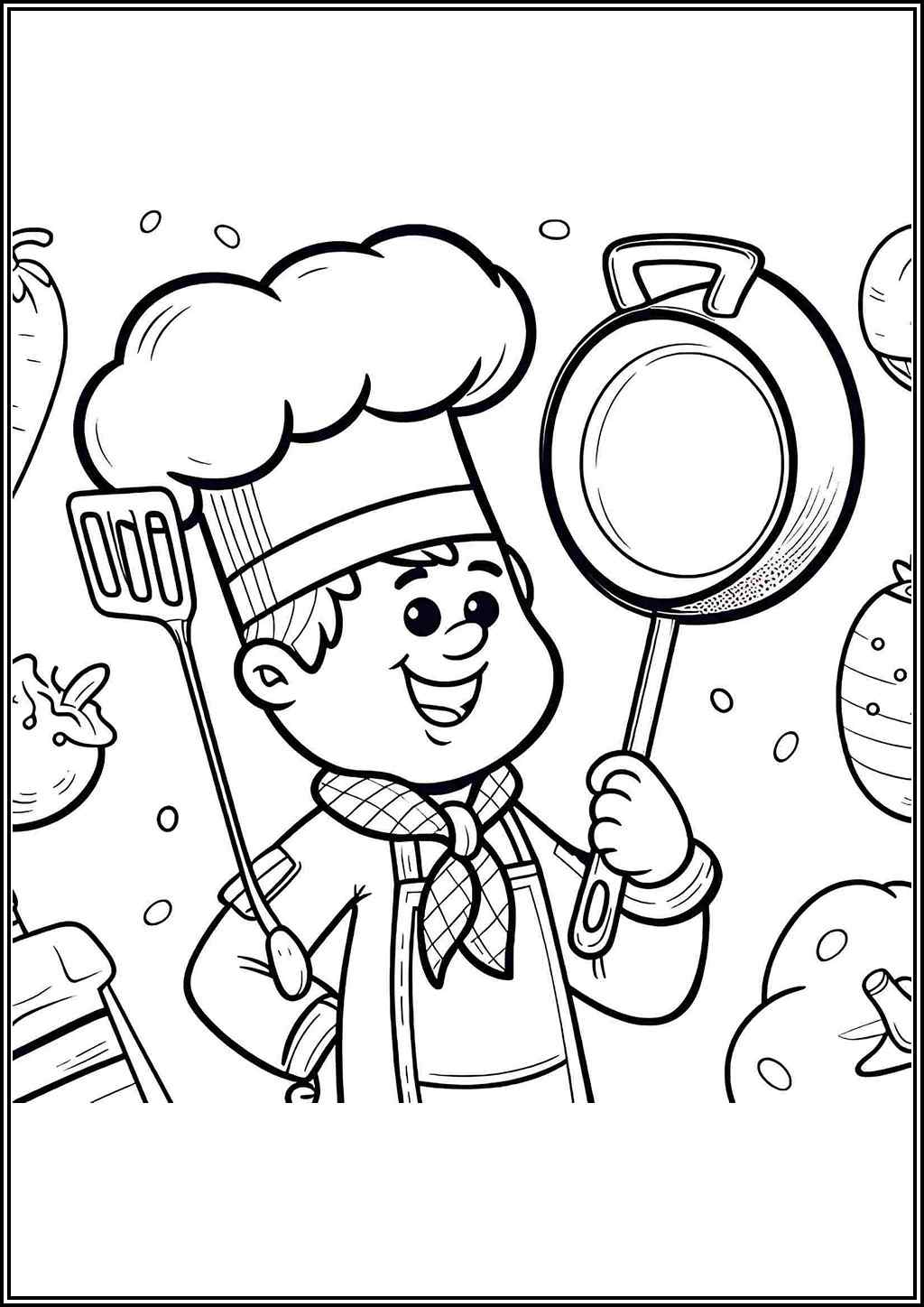 Chef coloring pages (Free printable PDF) Total Coloring