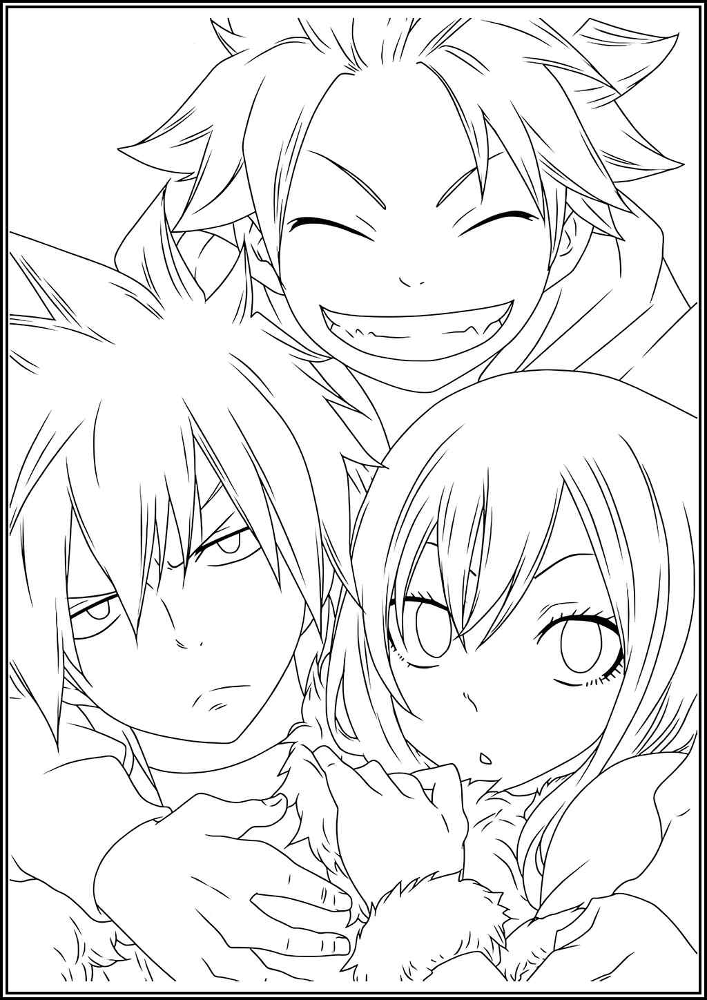 Fairy Tail coloring pages (Free printable PDF) - Total Coloring