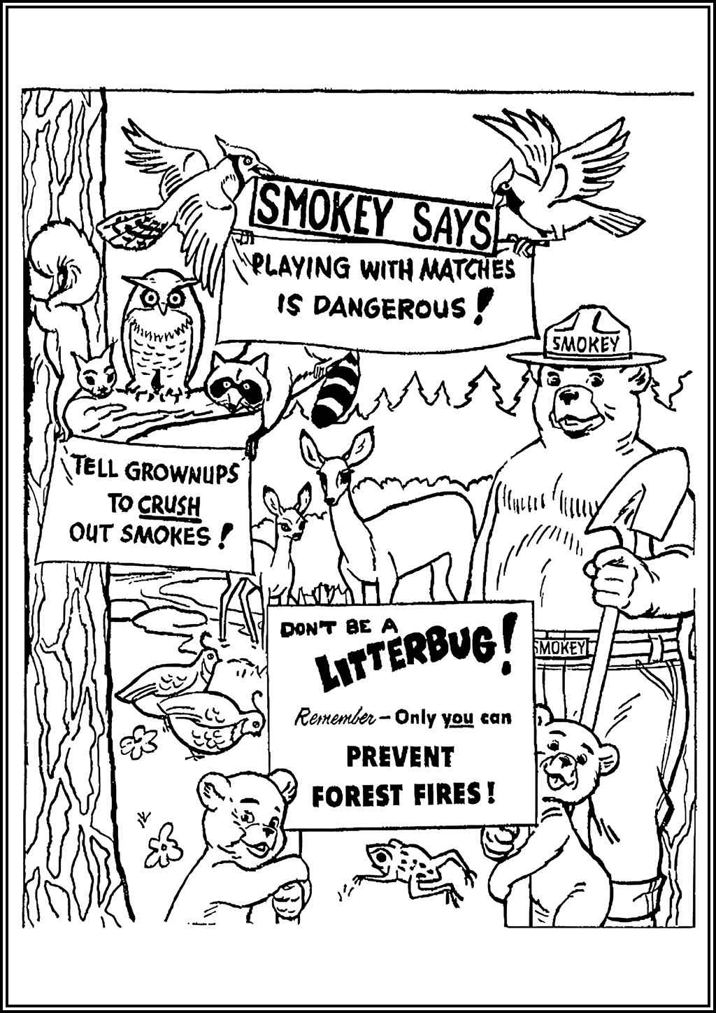 Smokey Bear coloring pages (Free printable PDF) - TotalColoring.com