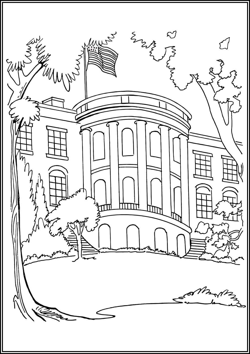 White House coloring pages (Free printable PDF) - TotalColoring.com
