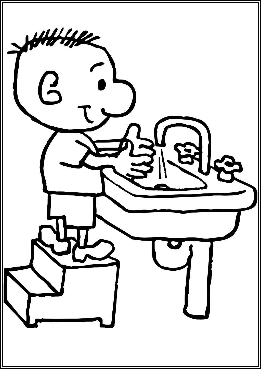 Hand Washing coloring pages (Free printable PDF) - TotalColoring.com