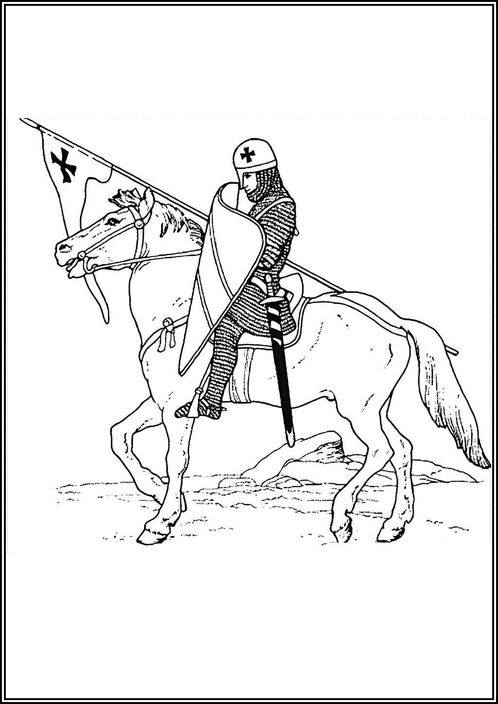 Knight coloring pages (Free printable PDF) - TotalColoring.com