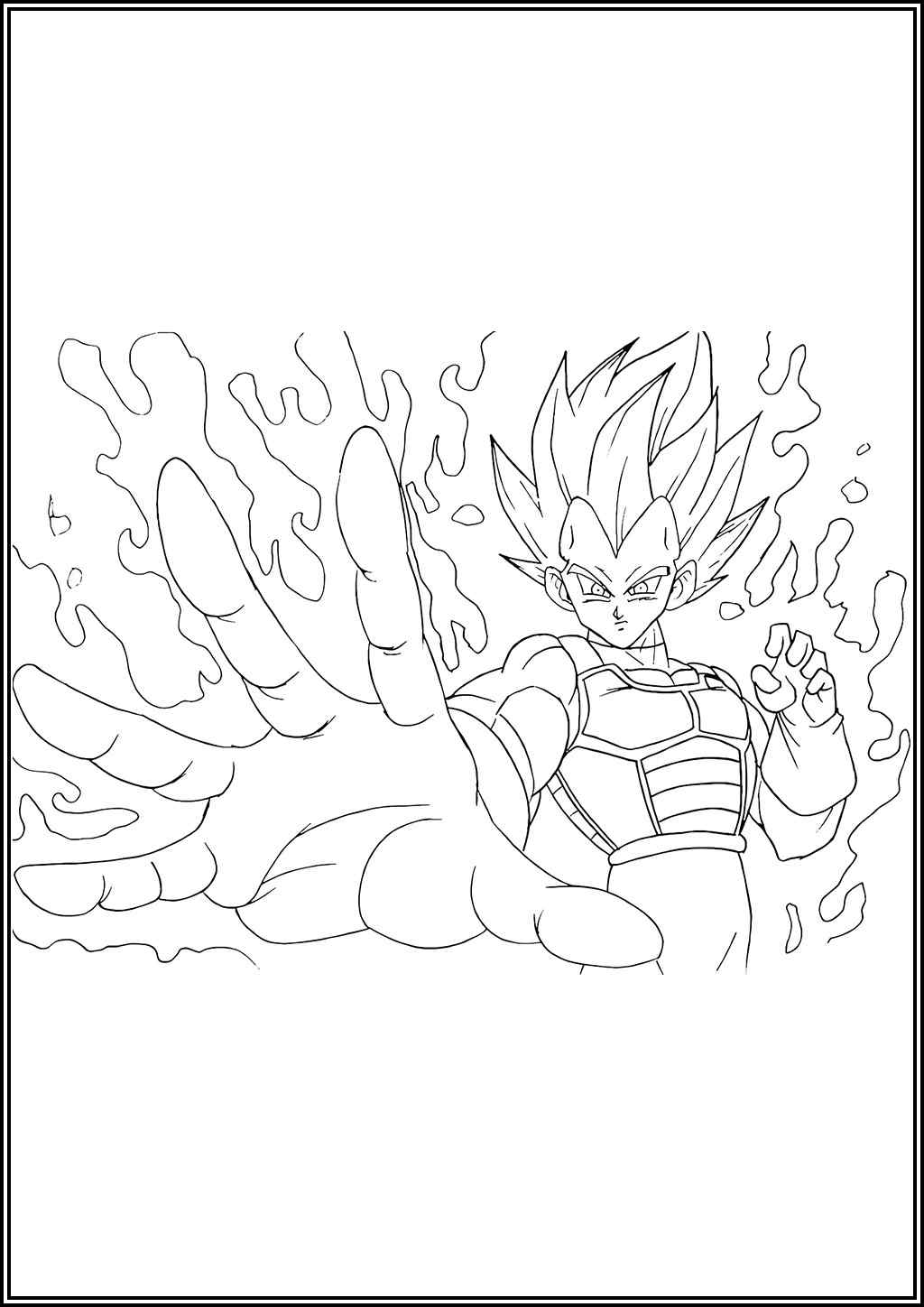 Vegeta coloring pages (Free printable PDF) - TotalColoring.com