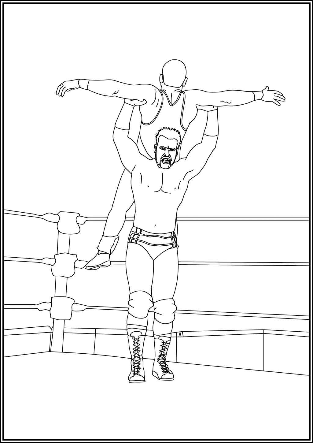 Wrestling & WWE coloring pages (Free printable PDF) - TotalColoring.com